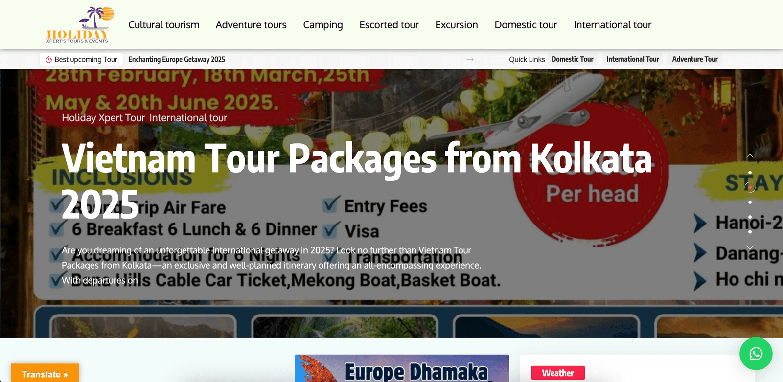 Tour & travels website